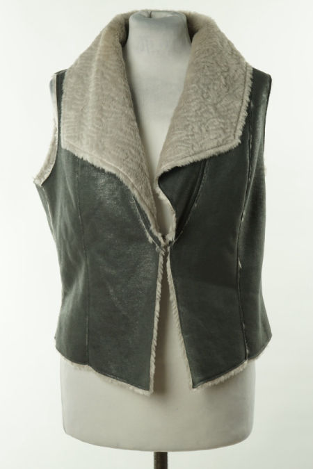 Kamizelka szara z puszkiem