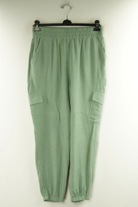 Spodnie zielone muślinowe