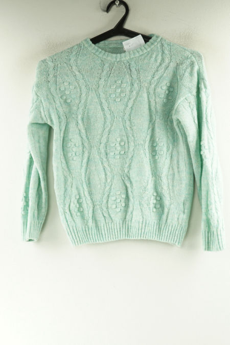 Sweter jasnozielony z elementami 3d