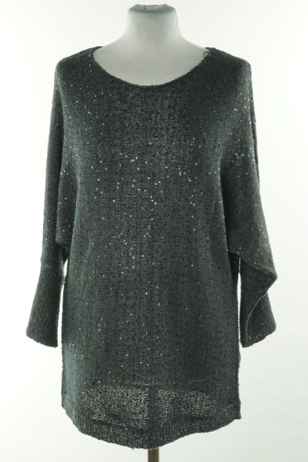 Bluzka sweterkowa ciemnoszara cekiny