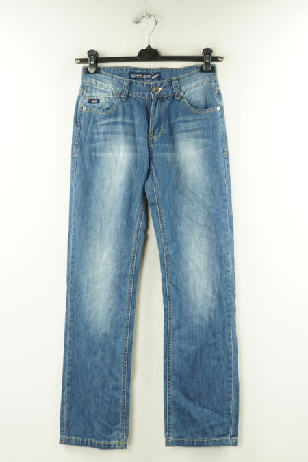 Spodnie niebieskie jeansowe z przetarciami