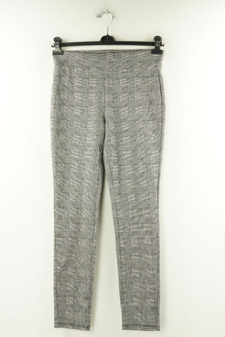 Spodnie szare kraciaste