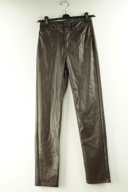 Spodnie czekoladowe ekoskóra