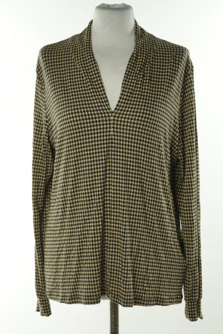 Bluzka czarno-beżowa