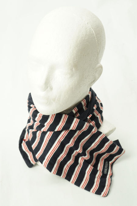 Szalik granatowy w paski