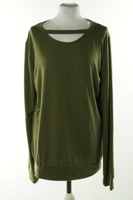 Bluza cienka zielona gładka